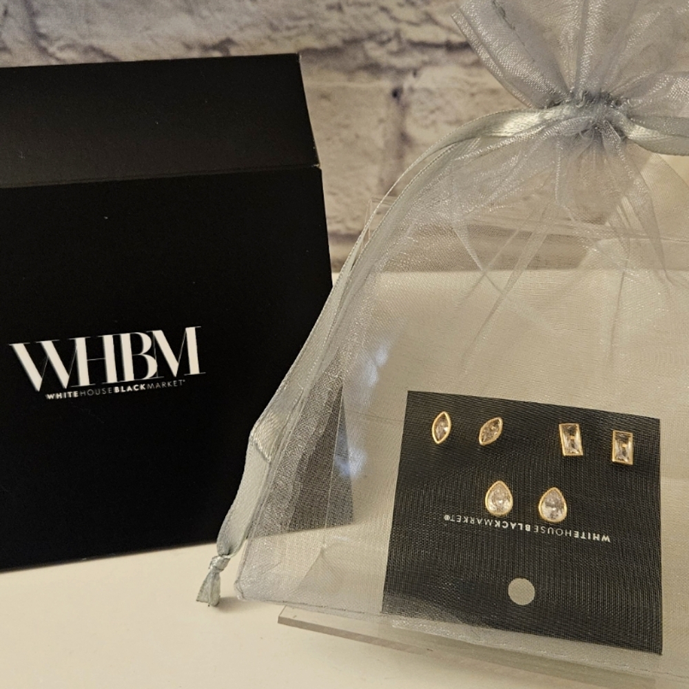 Host Pick! WHBM 3 Pairs Stud Earrings NEW - Picture 2 of 10